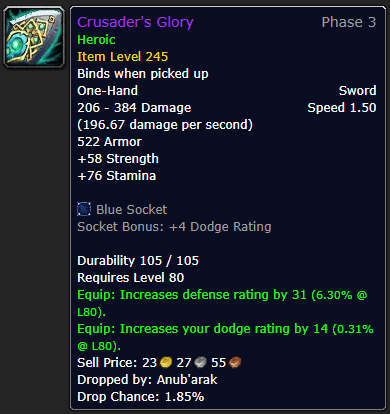 Crusader's Glory